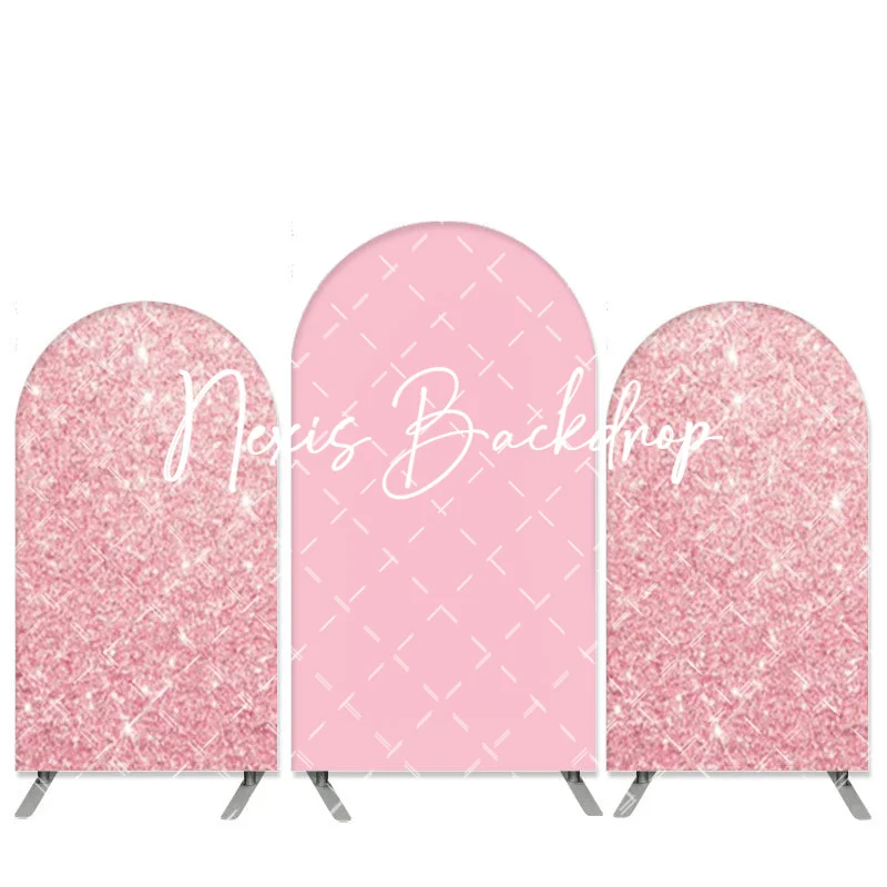 

Rose Gold Sparkling Arch Backdrop Birthday Baby Shower Wedding Bridal Shower Event Party Decorations Pink Glitter Background