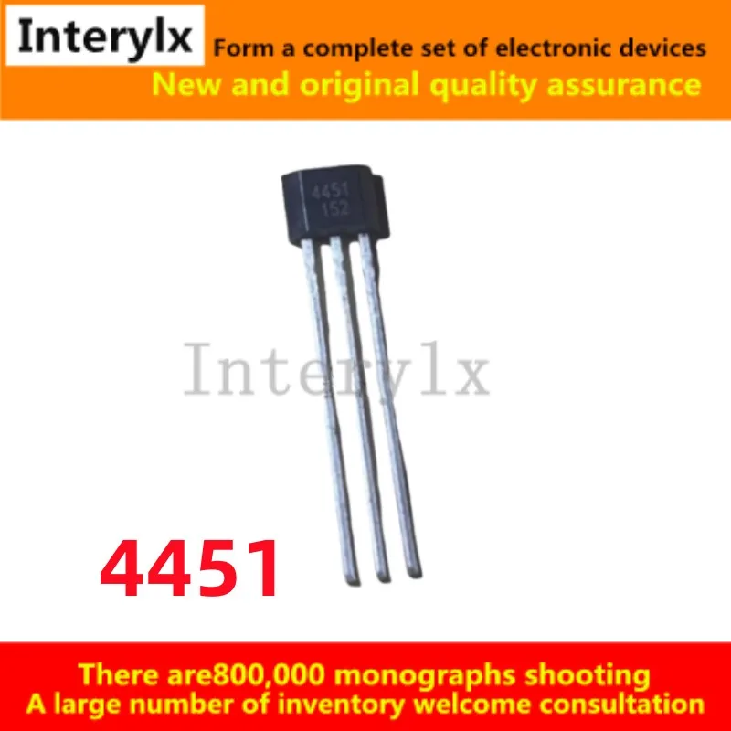 10Pcs/Lot Original 4451 Bipolar Latch Hall Switch MT4451A MT4451 TO-92S High Sensitivity Hall Sensor Component