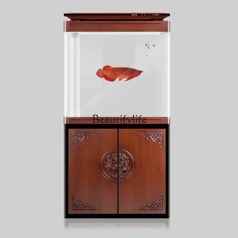 Dragon Fish Tank Aquarium Large and Medium-Sized Ecological Change Water Ultra-White Glass Bottom Filter