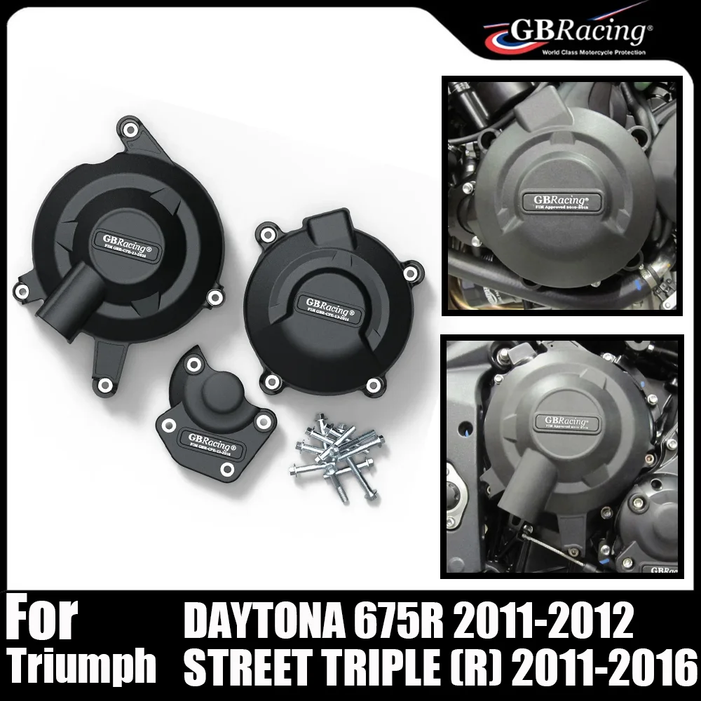 

For Triumph Daytona 675R 2011-2012 Street Triple 675 (R) 2011 2012 2013 2014 2015 2016 Engine Protection Cover
