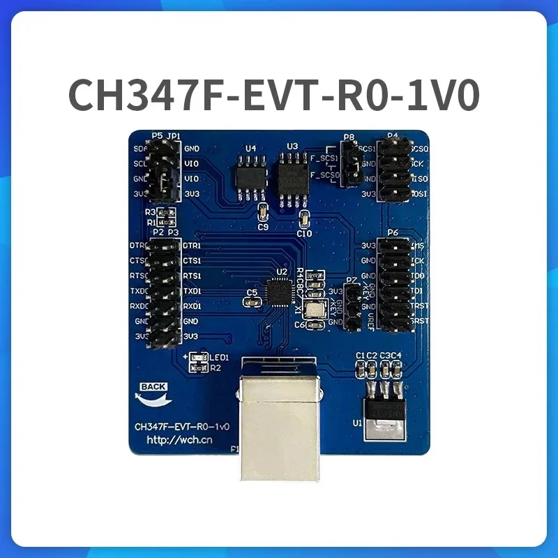 CH347 Development Board 480Mbps Hi-Speed USB Bus Extended UART/SPI/IIC/JTAG Interface CH347F-EVT/CH347T Evaluation Boards