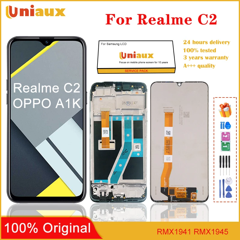 

Для Realme C2 мобильного телефона ЖК-экран в сборе Замена сенсорной ЖК-панели