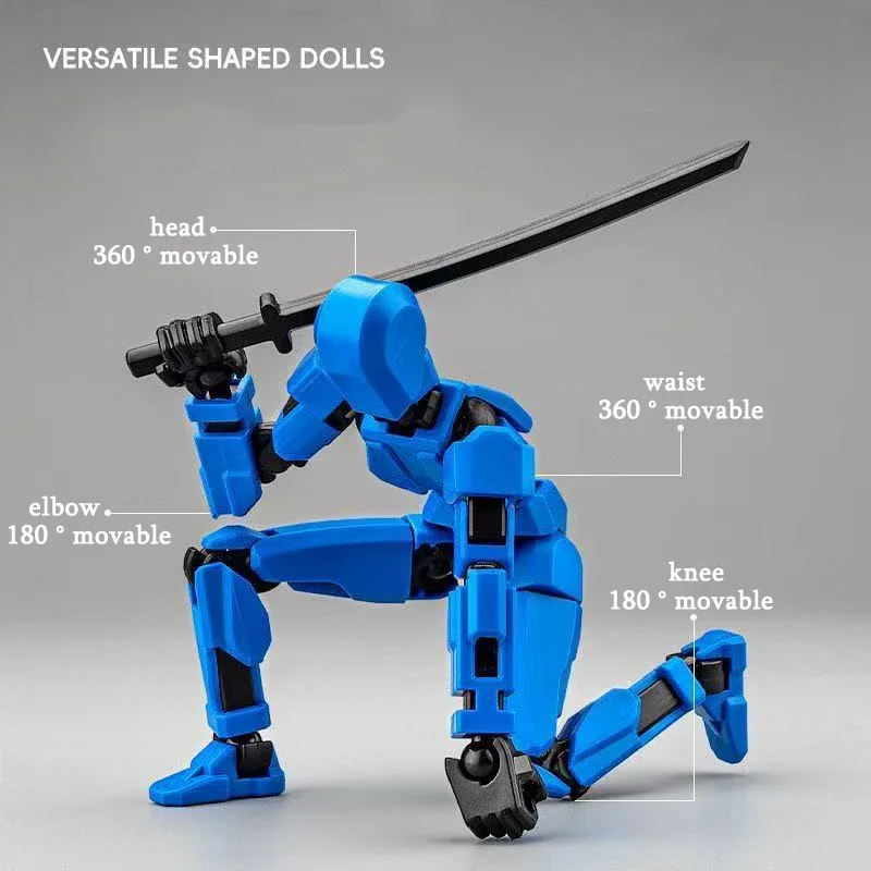 13 액션 피규어 타이탄 다관절 가동 변신 로봇 T13 액션 마네킹 캐릭터 및 강아지 피규어 장난감 어린이 선물