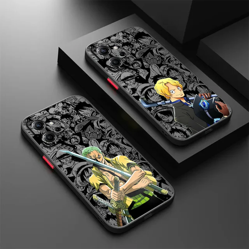 

Cartoon Art One P-Piece Cute Frosted Translucent For Redmi Note 13 12 12S 12T 11 11T 11E 10 10S 9 Pro Plus 5G Back Phone Case