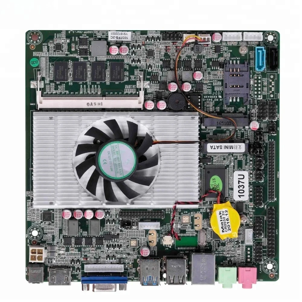 BGA1023 I3 I5 I7 I9 Motherboard 1037F With HM65 HM67 QM67 HM70 HM76 HM77 NM70 QM77 Chipset Option Industrial PC Board