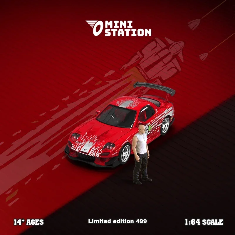 Mini Station 1:64 Dom's RX-7 Fast & Furious RWB 964 2077 Diecast Model Car