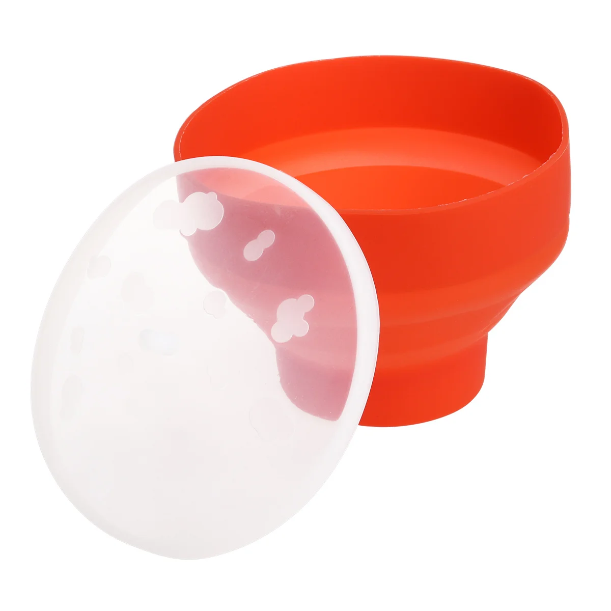 

Foldable Popcorn Bowl 20x14.5cm Red Silicone Microwave Safe DIY Food Kitchen Party Wedding Birthday Use