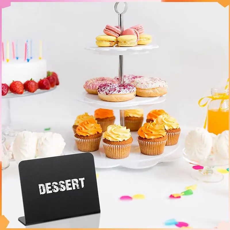 

B94A 100Pcs 4X3 Inches Mini Chalkboard Table Tent Sign Chalkboard Buffet Tags Food Label For Party Tabletop Chalkboard Signs