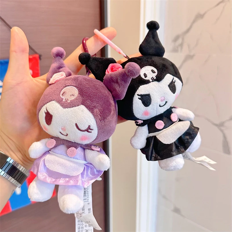 Anime Sleutelhanger Sanrio Hello Kitty Kuromi Knuffels Hanger Schattige Pluchen Speelgoed Kawaii Keyring Party Traktaties Verjaardagscadeau Voor Meisje