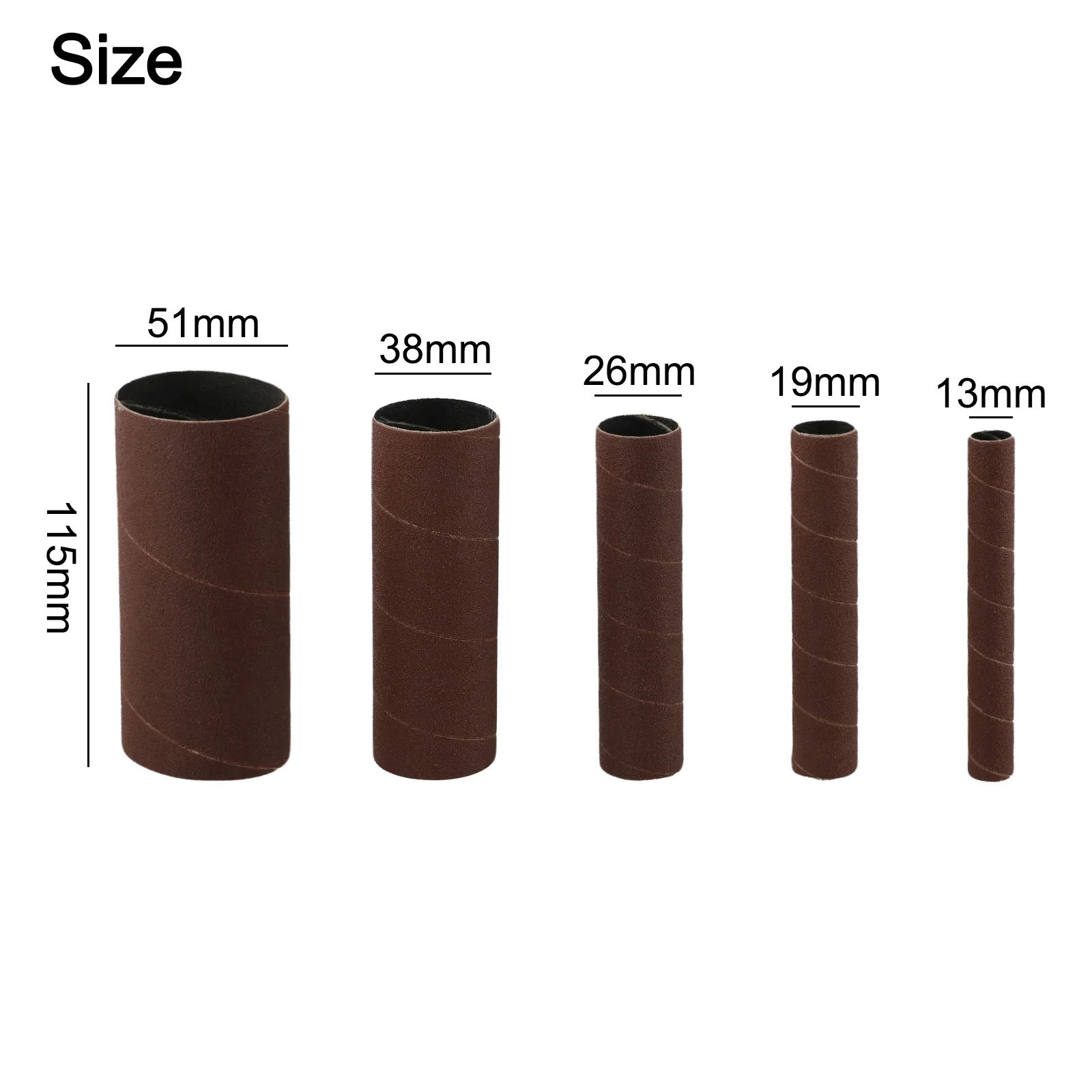 5-Pack 4.5 Inch Spindle Sanding Sleeves 80/150/240 Grit For Oscillating Sander Drum Polishing Tools