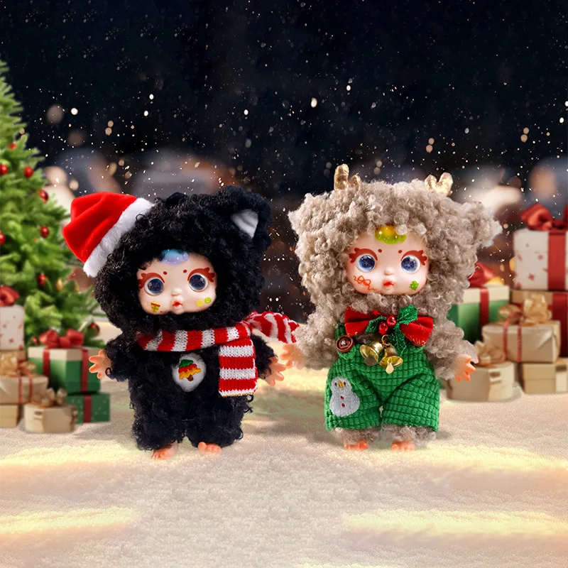 حار عيد الميلاد صندوق أعمى مم الحليب الحلوى عيد الميلاد زخرفة أنيمي أفخم صندوق أعمى الطفل ثلاثة زنبق دمية على شكل أرنب مفاجأة صندوق ألعاب أطفال #2