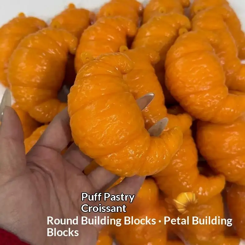 Croissant Stress Relief Squeeze Toy ASMR Crunchy  Fidget Durable for Teens Adults Office Decompression Party Gifts