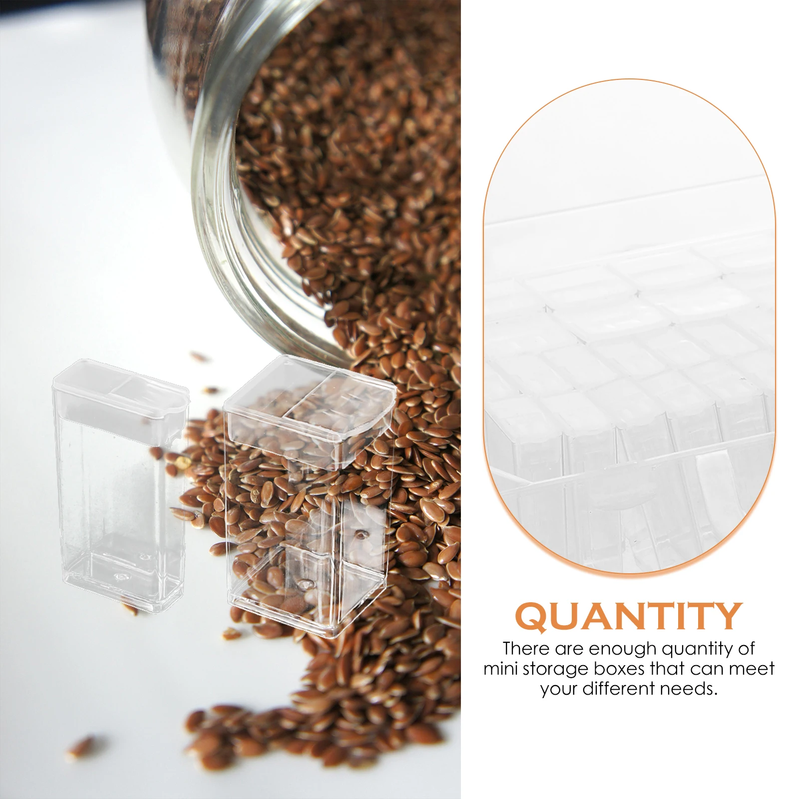 

1 set 1 Set Seed Storage Box Transparent Plastic Divided Small Seeds Organizer Garden Storage Container For Closet Drawer Use