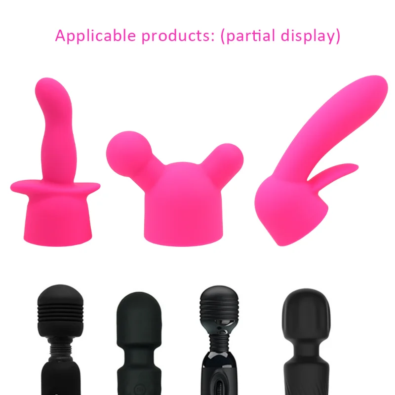 G Spot AV Rod Stick Vibrators Headgear Magic Wand Attachment Clitoris Massager Vibration Head Cap Accessories Sex Toys for Women