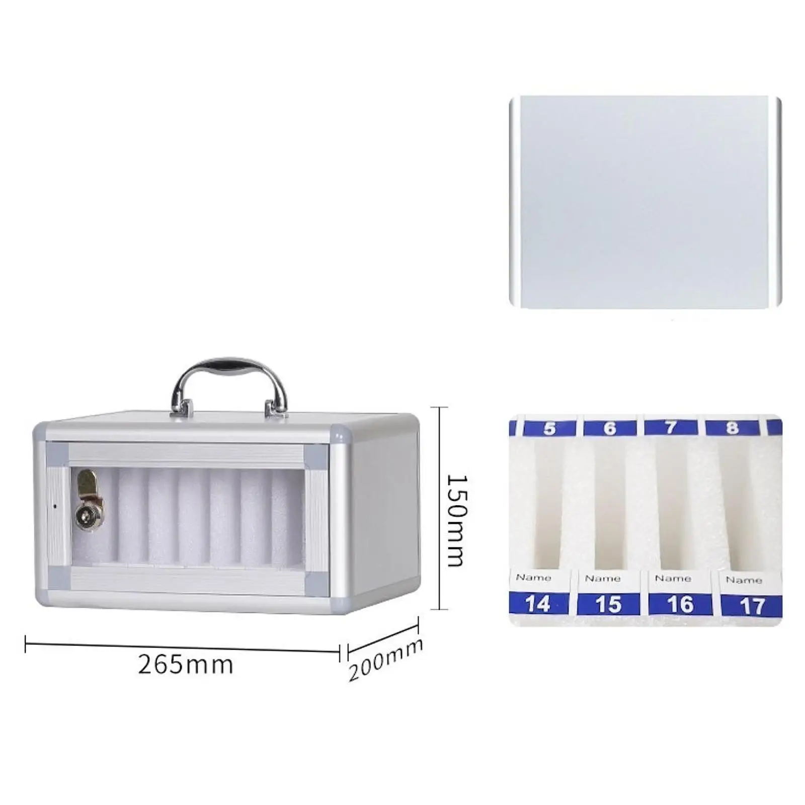 Phone Storage Cabinet Lock Box Office Sturdy Classroom Dormitory Aluminum Alloy Clear Cabinet Door Meeting Smartphone Keeper