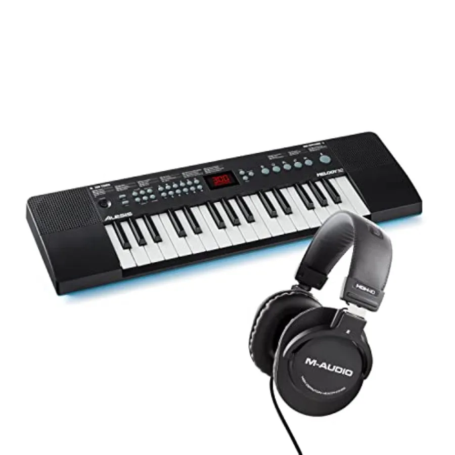 Melody 32 and M-Audio HDH40 Electric Keyboard Digital Piano with 32 Keys Speakers USB-MIDI Connectivity Headphones and Piano Le