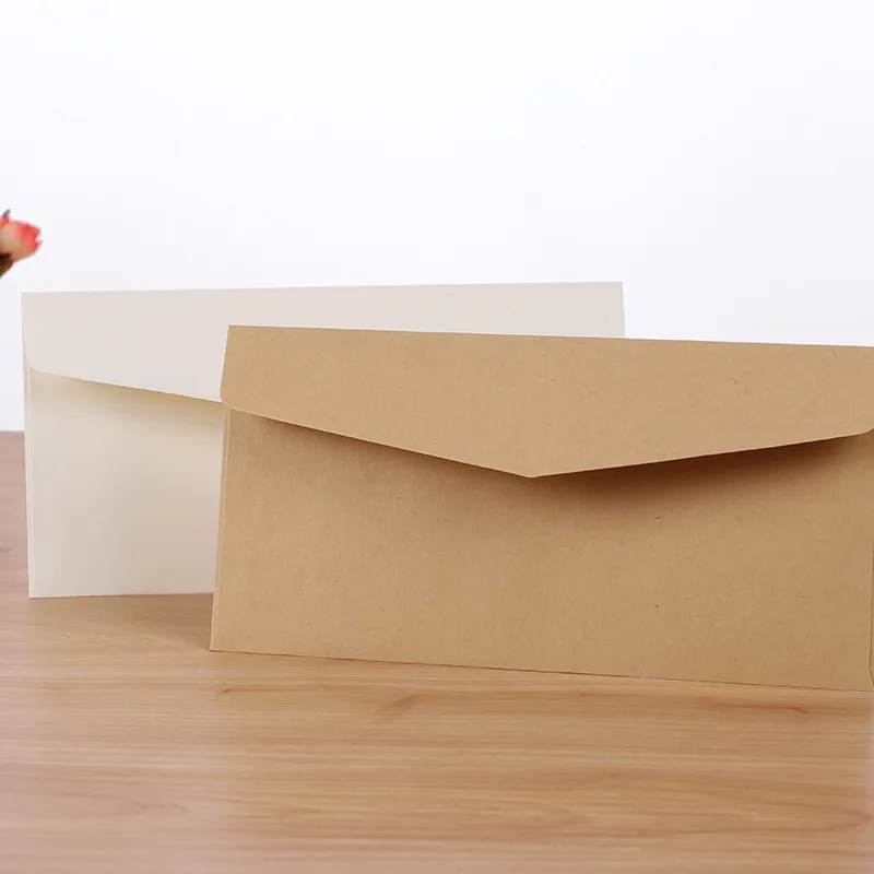 Custom. Western-Style No. 5 Kraft Paper/Black Card/Beige Daolin Envelope Plain Blank Retro Simple Invitation Envelope