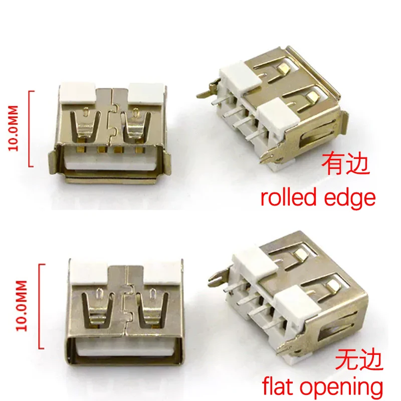 10 Stück USB 2.0 Buchsenstecker 10,0/13,0/13,7/15,0/17,5/19,6/20,5/24,5 MM Gerader Stecker Ladeanschluss AF180 ° für Elektronik – Detail 5