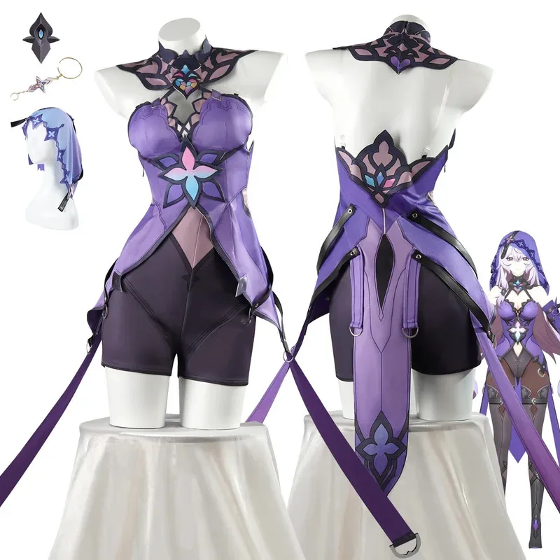 

2025 11 : Black Swan Anime Game Honkai: Star Rail Costume Clothes Wig Uniform Cosplay Halloween Party Wo