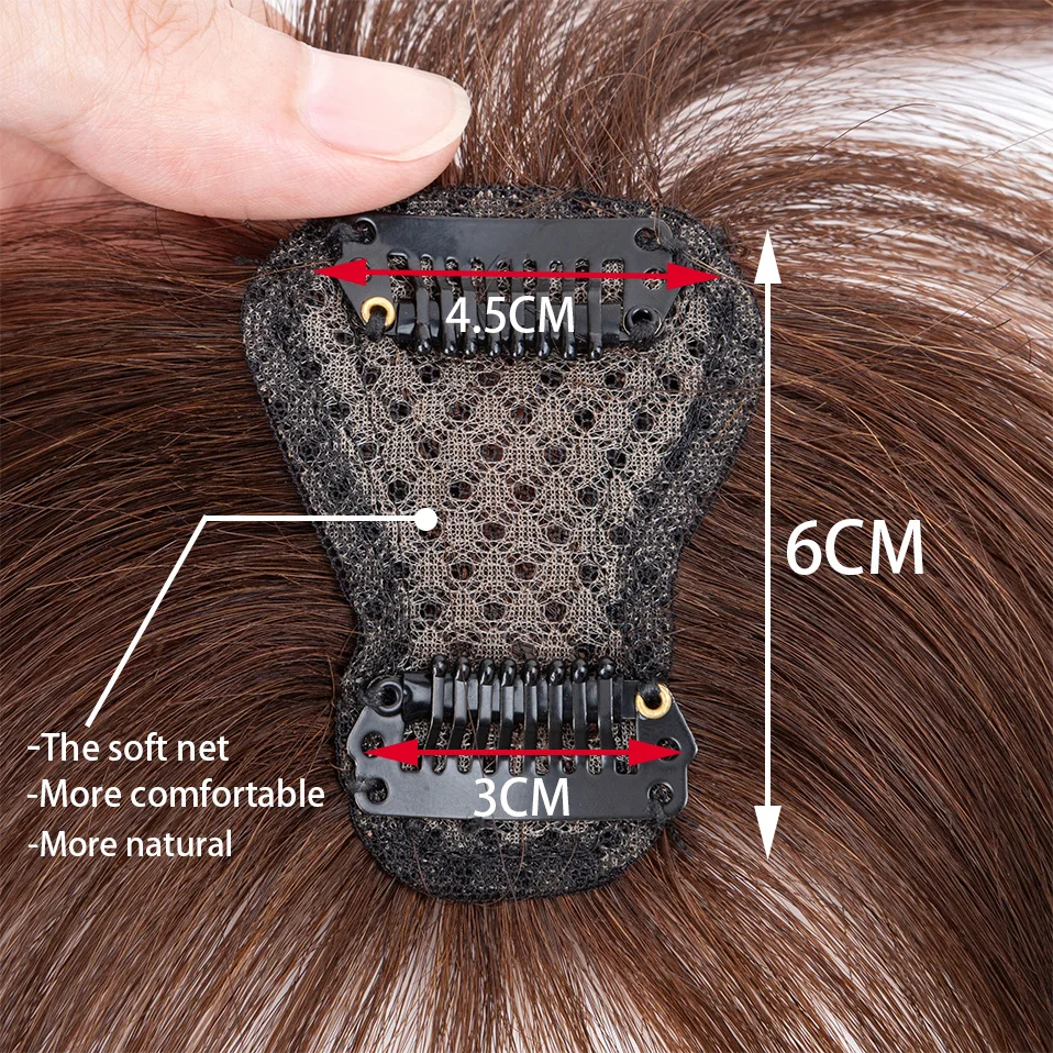 SEGO 3D Clip in Human Hair Bangs 10g Natural Remy Invisible Fringe Hair Extensions With Temples Hair Bangs For Women Girls