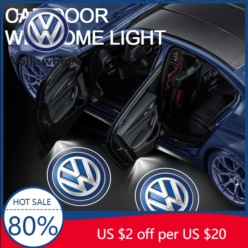 

Стержни клапанов, колпачки для дверей автомобиля, лазерный светодиодный проектор, логотип, беспроводные автомобильные аксессуары для Volkswagen VW GOLF Polo Tiguan TOU