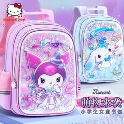 Sanrio Hello Kitty Primary School Bag Girls Large Capacity Backpack 1-6th Grade Cartoon Cute Kuromi Children's School Backpack