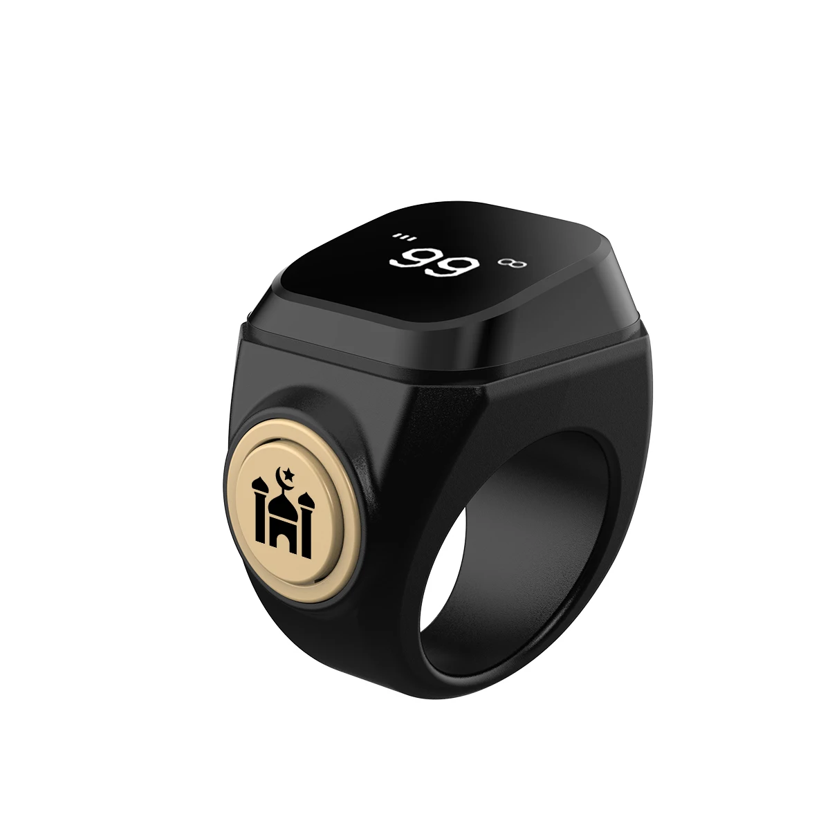 

3 in 1 Muslim Ring with Digital Counter/Qibla Compass/Step Tracker Dhikr Tasbih Islamic Smart Jewelry Gift