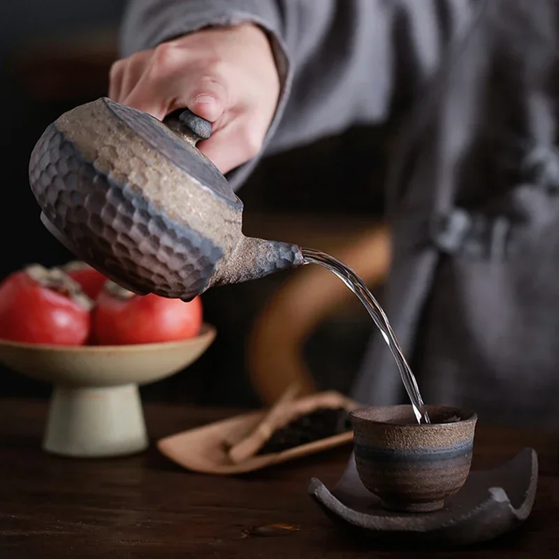 

Japanese Coarse Pottery Handmade Teapot Warmer Ceramic Retro Tea Heater Candle Stand Tea Stove Kung Fu Teapot