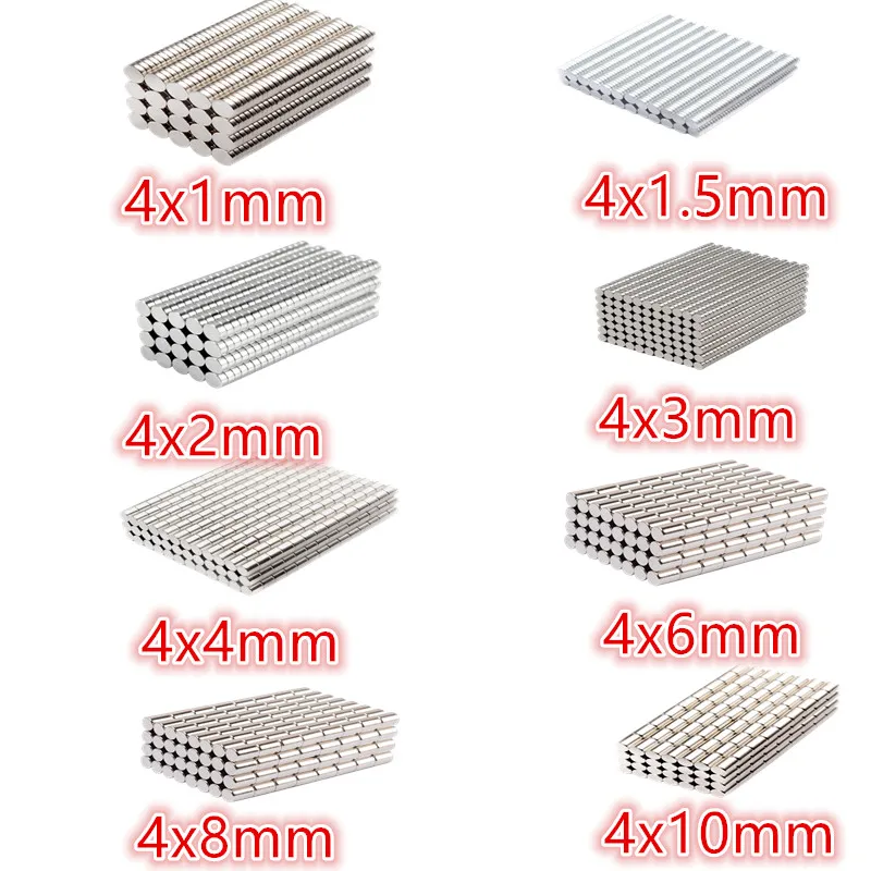 50 Pcs Runde Disc Magnet Super Starke N35 Kleine Runde Rare Earth Ndfeb Neodym Magnet Disc 2x1MM 2MM 3MM 4MM