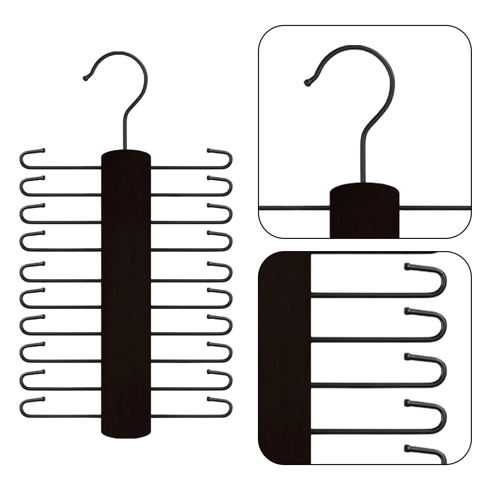 Cravatte appendiabiti 20 Bar sciarpa di seta cintura Organizer Rack armadio portaoggetti in legno appendiabiti per uomo cintura cravatta camera da