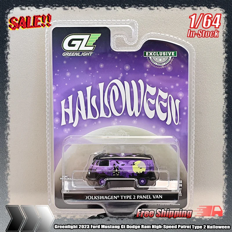 

Greenlight 1:64 2023, Ford Mustang Gt Dodge Ram, высокоскоростной патруль типа 2, имитация Хэллоуина, литые под давлением модели автомобилей из сплава, детские игрушки