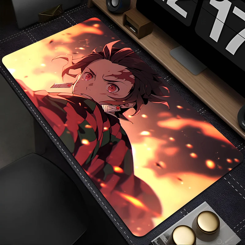 

Mouse Pad PC Accessories Keyboard Pad Office Desk Mat Anime Mousepad Natural D-demon Slayer Rubber Anti Slip Gaming Extended Pad