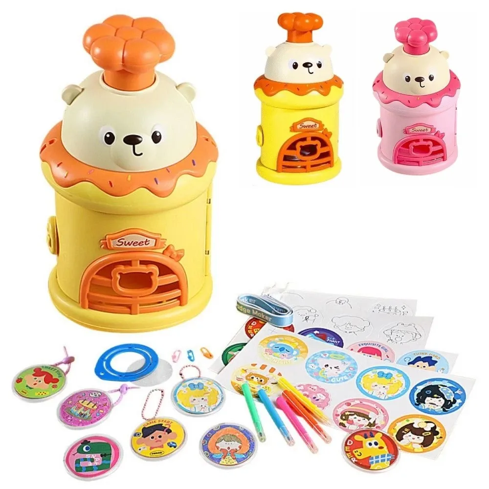 

Manual Press Badge Maker Machine Reusable DIY Badge Maker Tool Portable Round Badge Badge Press Machine School Projects