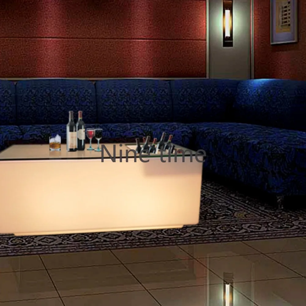 LED Standing Counter Table para Bar, Café Móveis, Cool DJ Booth, Cocktail Bright Stools, Cozinha e Sala de Jantar Decor