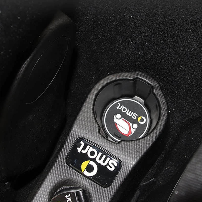 Bechermatten, rutschfeste Matte für Smart 453 Fortwo Forfour, fluoreszierendes Logo, Aufbewahrung, Anti-Stress-Slip-Abdeckungen, Auto-Styling – Detail 4