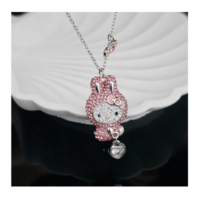 

Shijia Pink Cute Cute Rabbit Necklace Romantic Charming Qixi Festival Gift High-end Jewelry