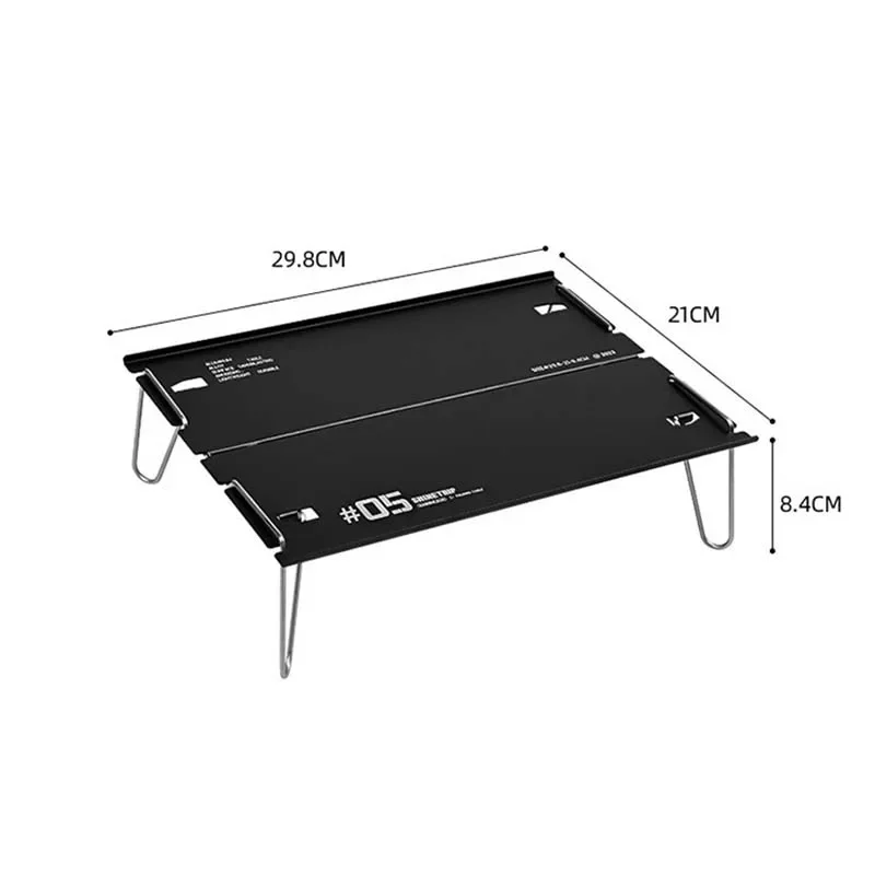 ShineTrip-Table pliante d'extérieur, légère, deux pièces, poignée en alliage, table à thé amovible, table basse portable pour barbecue