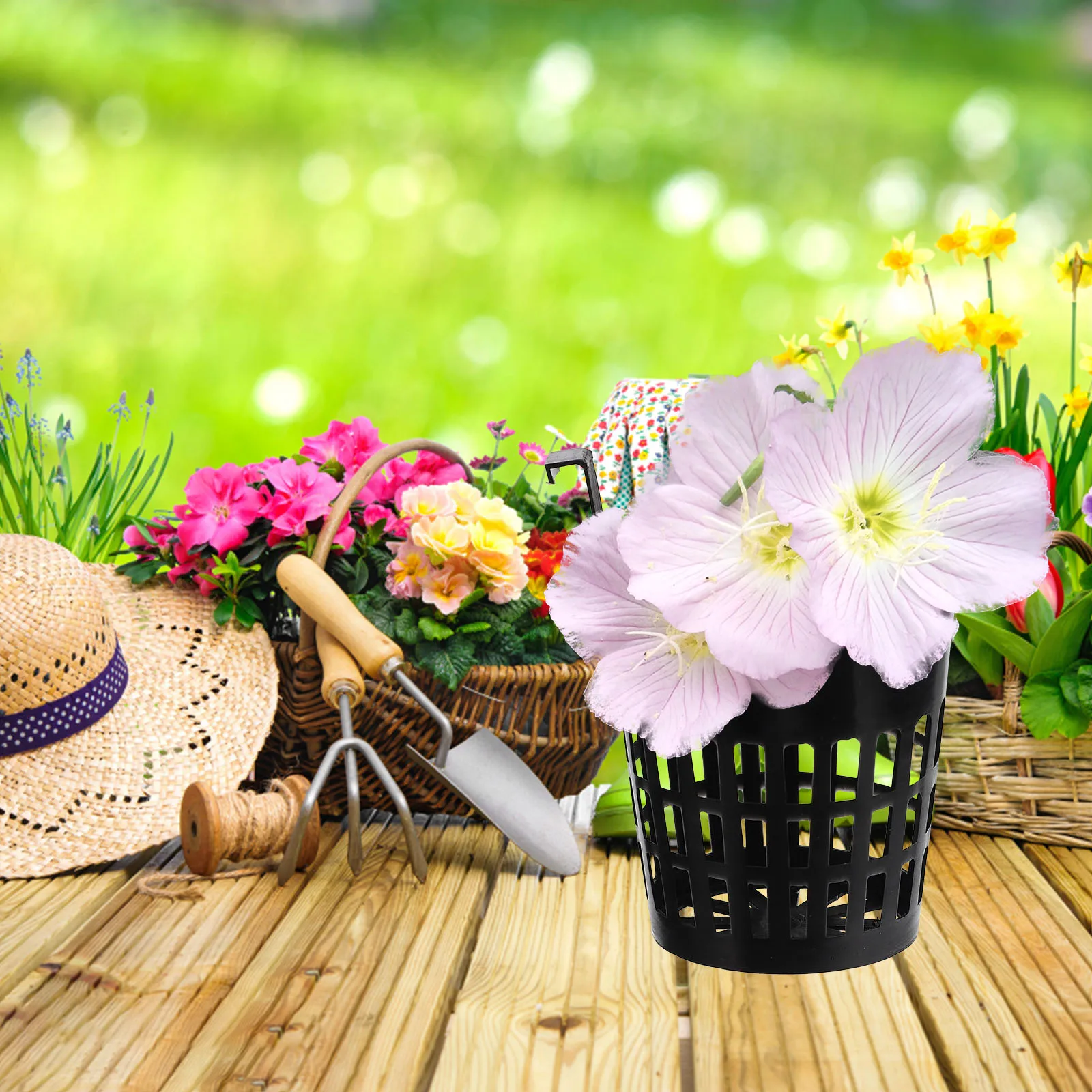 

10 шт. подвесные горшки пластиковые цветочные горшки с крючками для легких дышащих суккулентов растений в саду