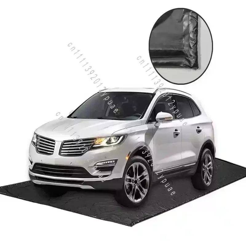 Waterproof Garage Floor Containment Mat, Heavy Duty Vehicle Wash Pad, Sturdy Liquid Holding Sheet for Garage Car Washing
