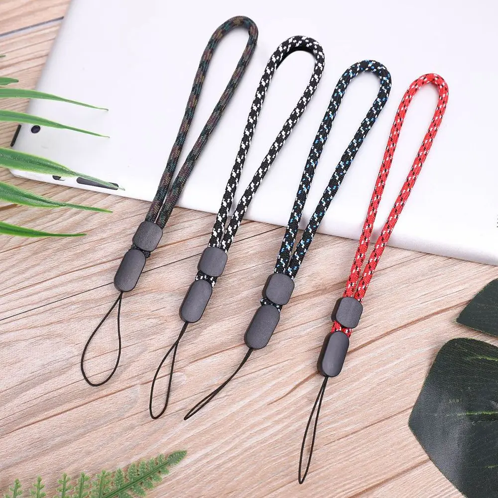 Colorful Polyester Anti-dropping Mobile Phone Rope Wrist Strap Key Chain Hand Lanyard