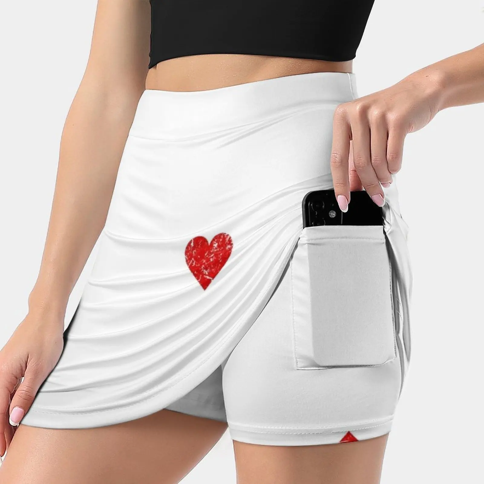 

Ace Of Hearts Playing Card Women's skirt Y2K Summer Clothes 2022 Kpop Style Trouser Skirt With Pocket Ace Of Hearts Playing