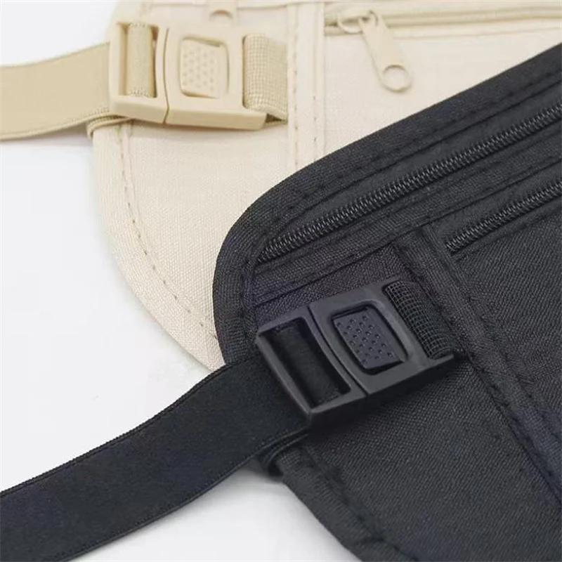 1/2pcs Invisible Travel Chest Pack -Discreet Waist Bag for Money & Valuables Hidden Security Wallet with Belt Pouch for Passport