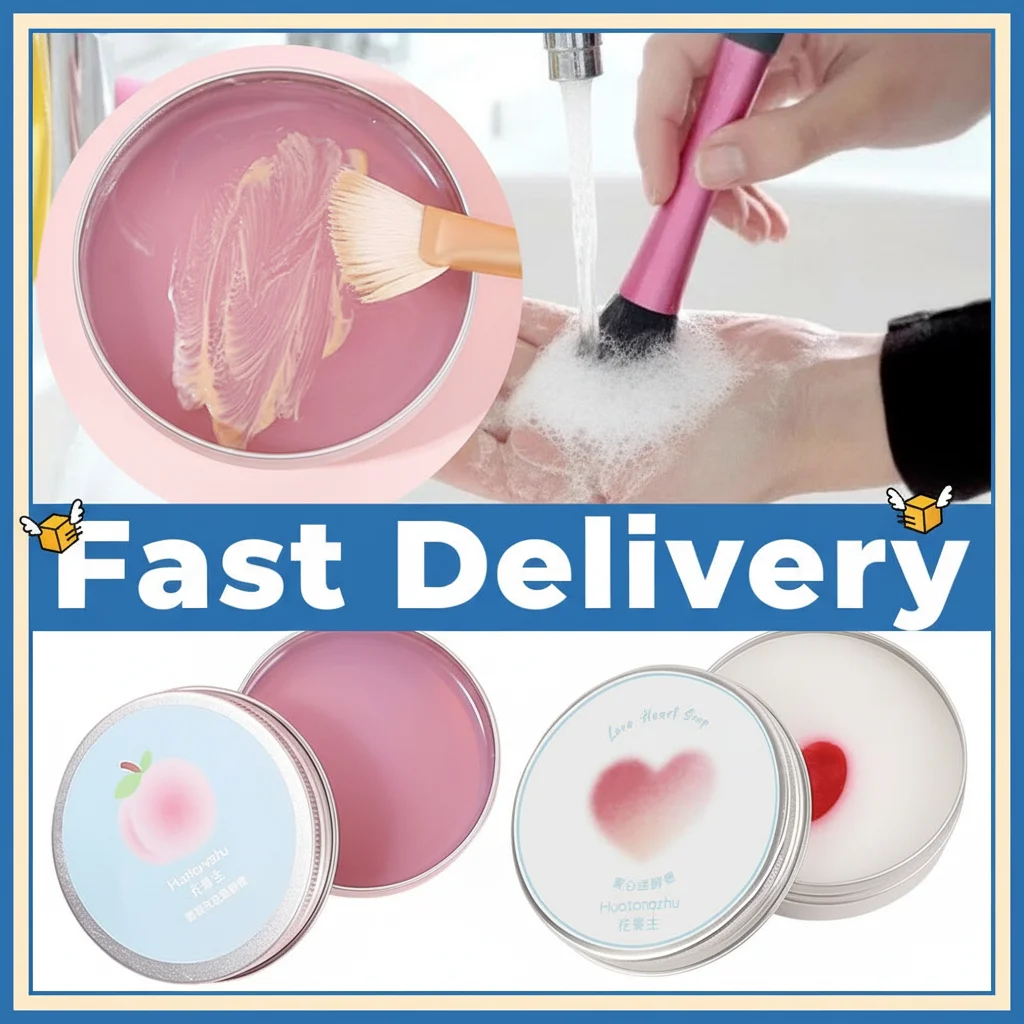 1PC Natural Makeup Brush Cleaner Soap Multi Functional Washing Outdoor Portable Cosmetics Travel Beauty Cleaner Tools Reusable