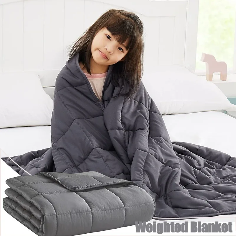 

2025 New Weighted Blanket Decompression Sleep Aid Pressure Weighted Quilt Sleeping Blanket Heavy Blanket Dark Grey Muti Sizes