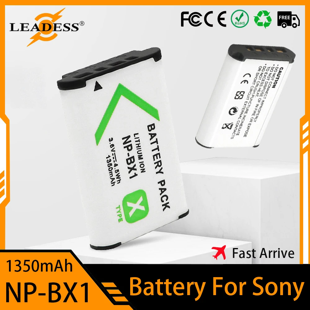 NP-BX1 Battery 1350mAh NPBX1 NPBY1 Rechargeable Battery for Sony DSC RX1 RX100 M3 M2 RX1R WX300 HX50 PJ240E AS15 WX350 Camera