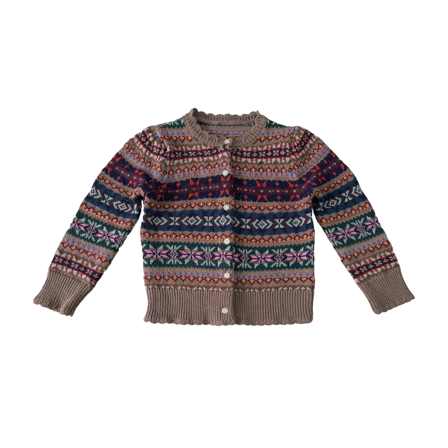 Mother & 2026 Winter Kids Knitted Pullover Sweaters Long Sleeve Retro Style Boy Cardiagn Cute Knit Pant Children's Clothing Sets