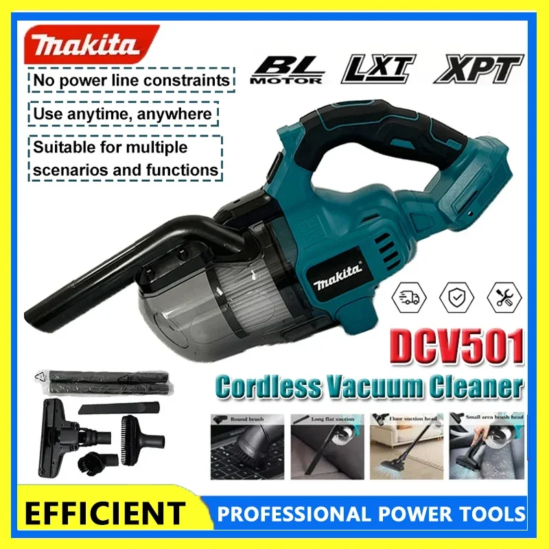 

Makita DCV501 Cordless Handheld Vacuum Cleaner Portable Brushless Vehicle Mounted Floor Cleaner Household Power Tools Fit Car