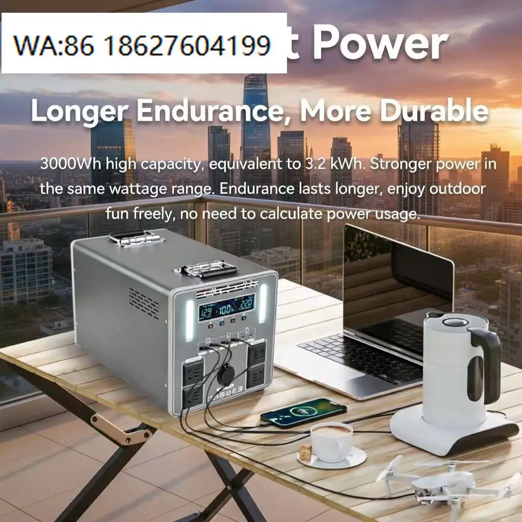 

1000W-3000W Pure Sine Wave MPPT Portable Power Station 110V 220V Outdoor Emergency Solar Energy Storage Supply