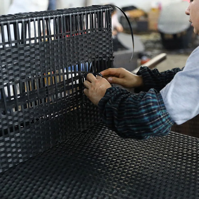 Mesas e cadeiras ao ar livre varanda moderna simples terraço jardim ao ar livre bar café imitação rattan cadeira lazer