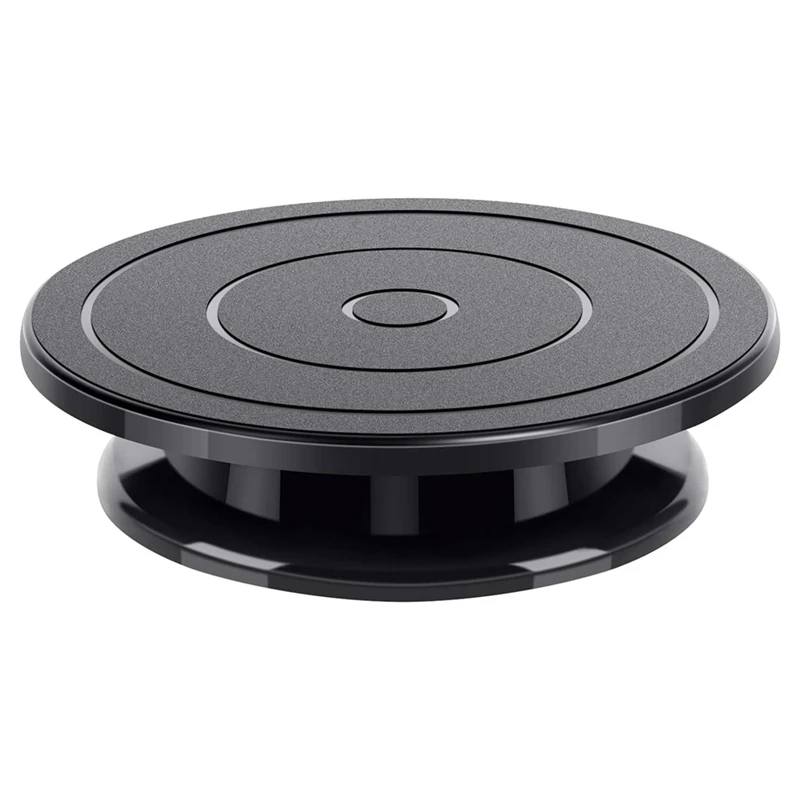 ABPQ 11 Inch Rotate Turntable Sculpting Wheel Revolving Cake Turntable Black Painting Turn Table Stand